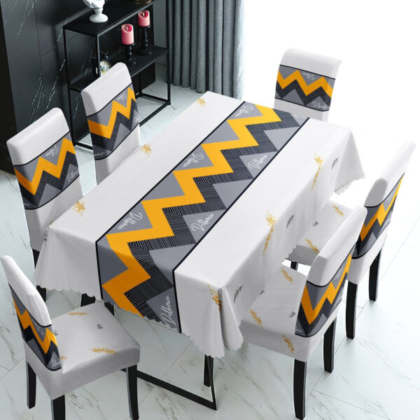 Mantel Con Fundas Cubre Sillas Cuadrille | Juego De 7 Piezas - Imagen 37