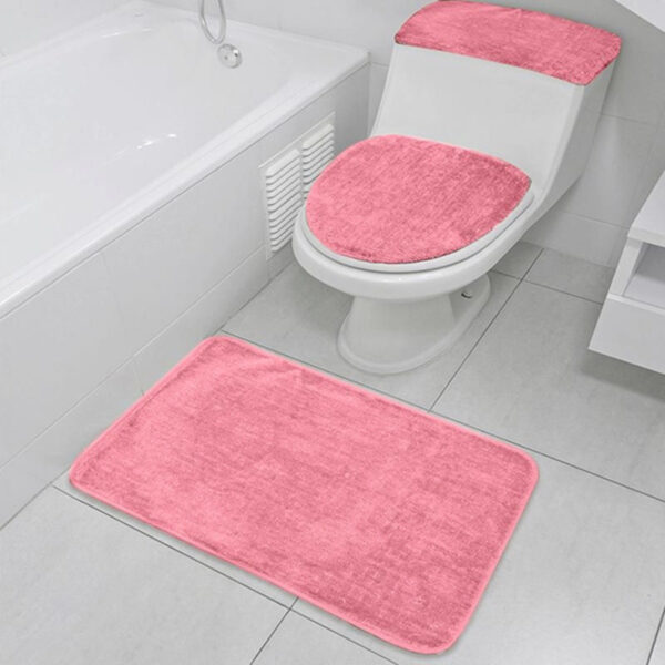 Set De Alfombras De Baño Doral 3 Piezas Color Liso - Imagen 7
