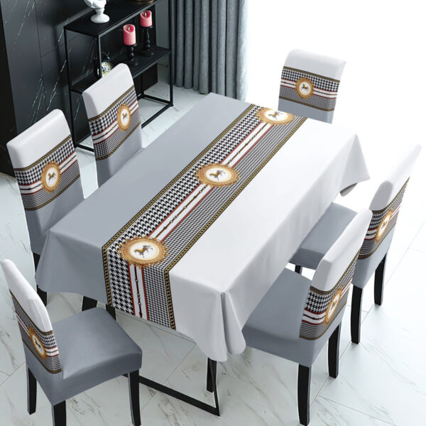 Mantel Con Fundas Cubre Sillas Cuadrille | Juego De 7 Piezas - Imagen 35
