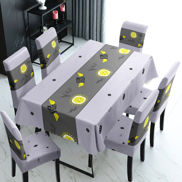 Mantel Con Fundas Cubre Sillas Cuadrille | Juego De 7 Piezas - Imagen 15
