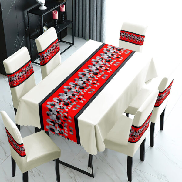Mantel Con Fundas Cubre Sillas Cuadrille | Juego De 7 Piezas - Imagen 13