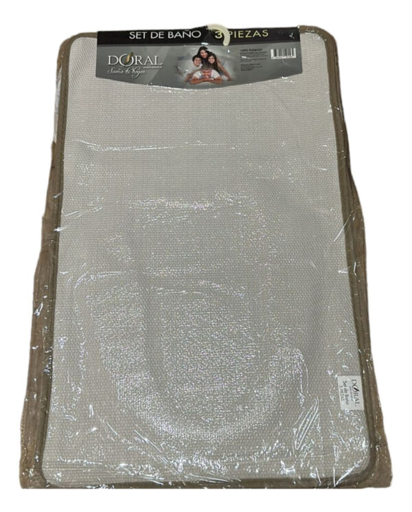 Set De Alfombras De Baño Doral 3 Piezas Color Liso - Imagen 15