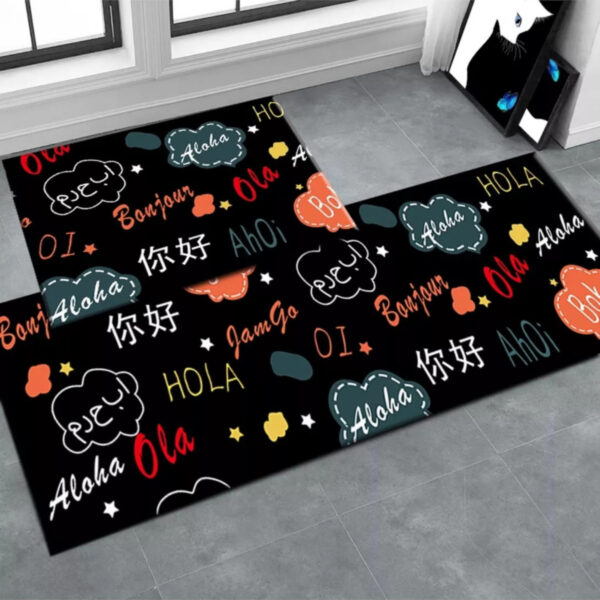 Alfombras Cocina Piso Entrada Baño Antideslizante 2 Piezas - Imagen 5