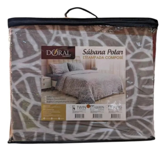 Sábanas Polar Doral Composé 2 Plazas Estampada